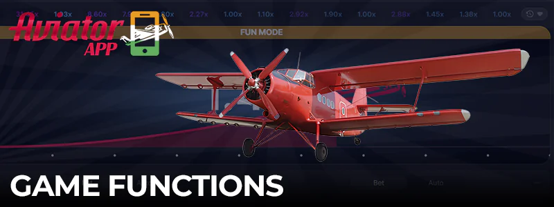 Functions of the Aviator game