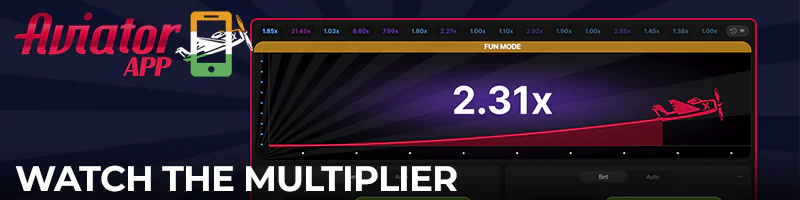 Check out the multiplier in the Aviator game