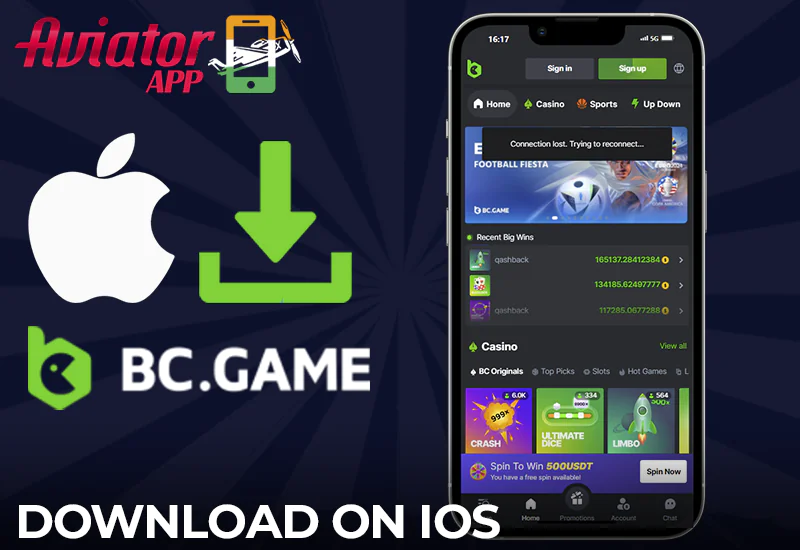 A basic guide on how to download the BC.Game Aviator app for iOS